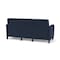Lesro Siena Lounge Reception 3 Seat Tandem Seating No Center Arms, Black, RF Blueberry Upholstery SN3101 - alternate 3